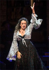 Clementine Margaine in the title role in Bizets Carmen © Photo by Marty Sohl / Metropolitan Opera
